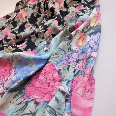 "Carol Little" floral patchwork midi skirt