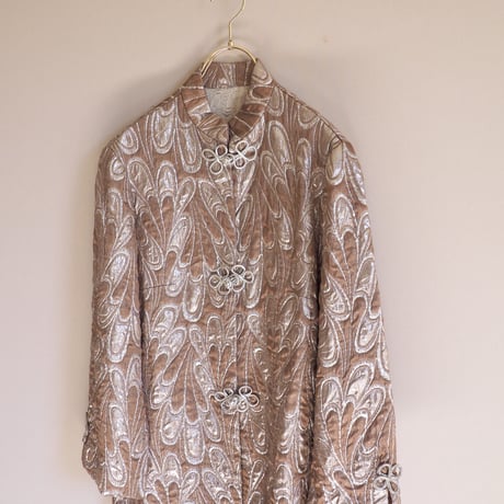 vintage metallic abstract brocade jacket