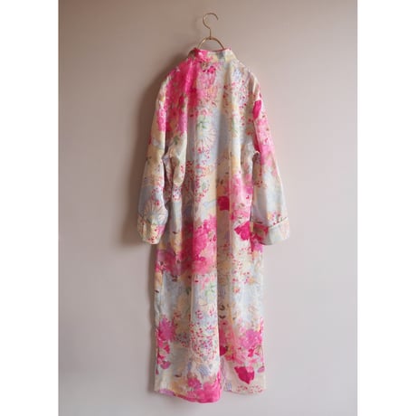 80s "Mary Mcfadden" floral house maxi dress