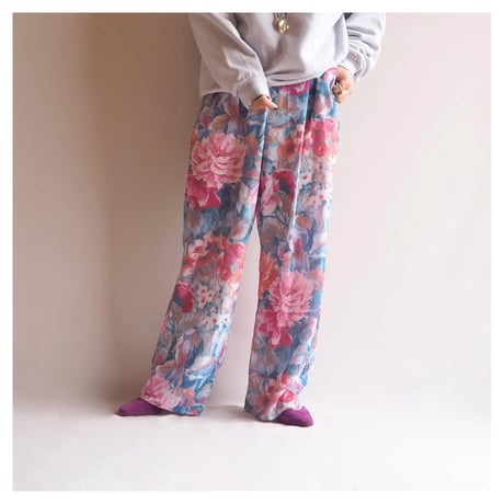 ”Jonathan Logan" floral easy wide pants