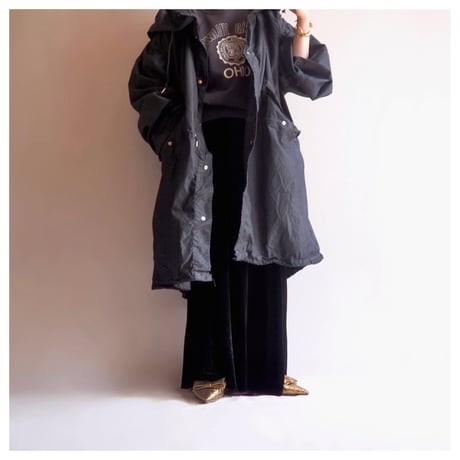 80s U.S army snow camo parka (over dyed/BK)