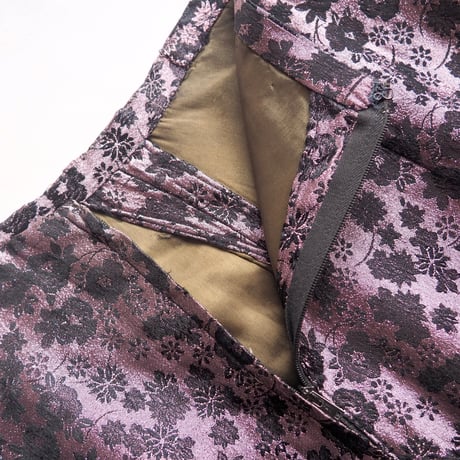 vintage floral brocade maxi skirt