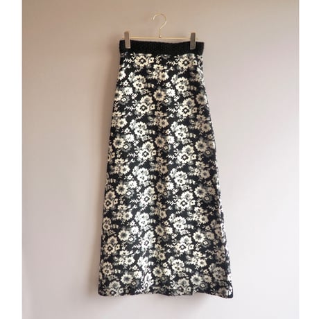 70s floral tapestry maxi skirt