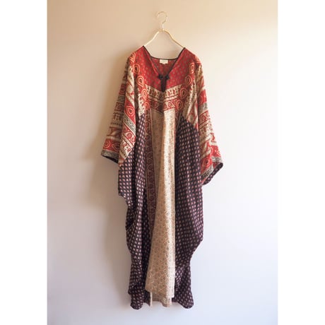 vintage oversized ethnic kaftan maxi dress