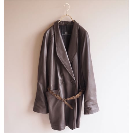 "Pierre Balmain" lamb leather coat