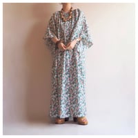 80s〜 flare sleeve floral maxi dress