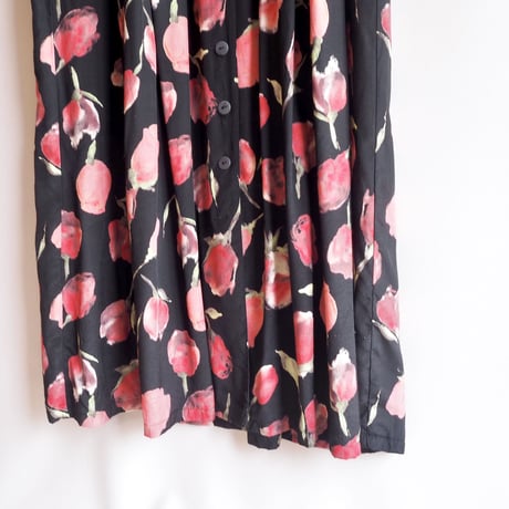 90s tulip print maxi dress