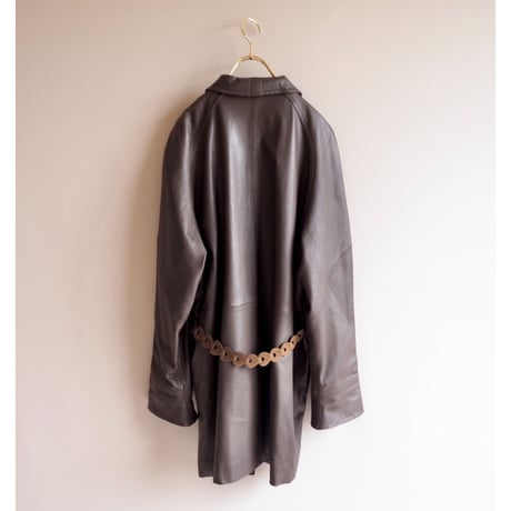 "Pierre Balmain" lamb leather coat