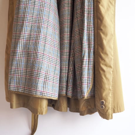 80s quilted sleeve design trench coat