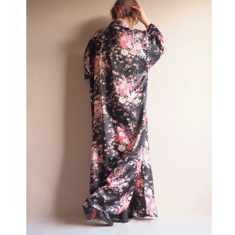 "Anthony Richards" satin floral house maxi dress