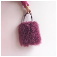 vintage lamb fur bag
