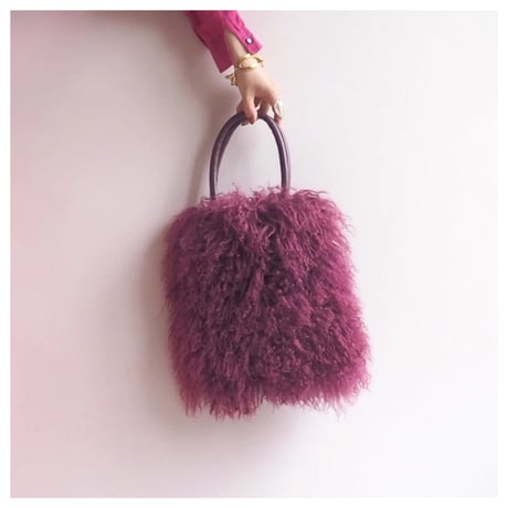 vintage lamb fur bag