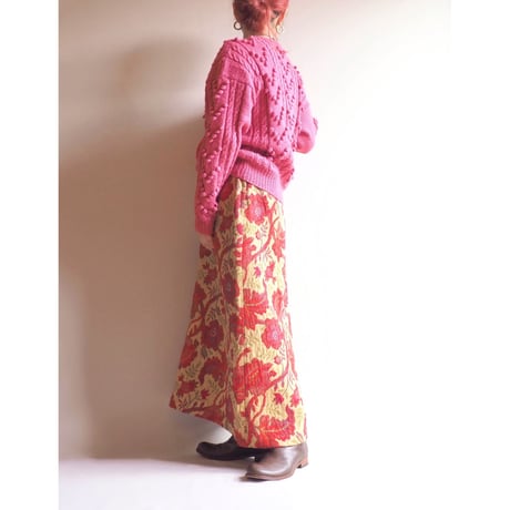 vintage pink popcorn sweater