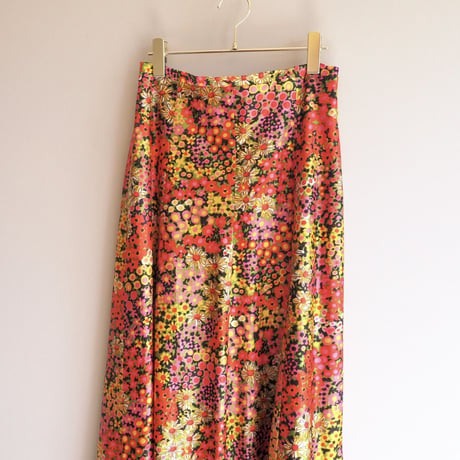 70s floral maxi skirt