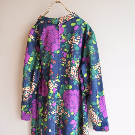70s made in Sweden glitter floral maxi dress