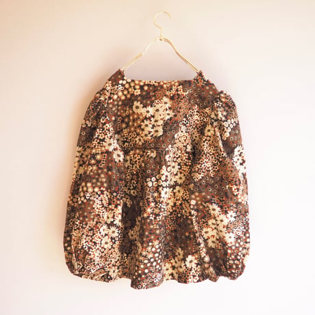 70s floral puff sleeve blouse