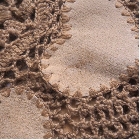 vintage crochet fringe maxi skirt