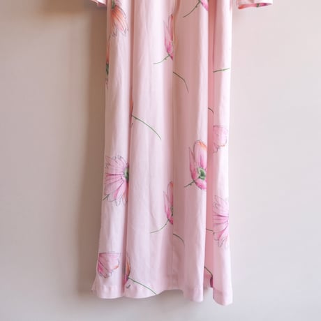 70s "Travel Lite" floral house maxi dress