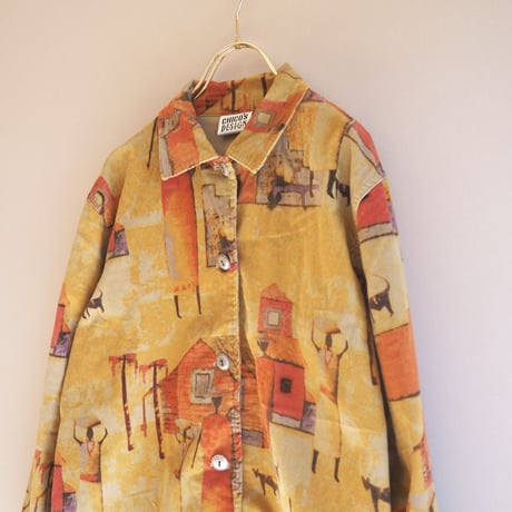 "CHICO's DESIGN" landscape corduroy jacket