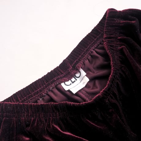"CLIO" bordeaux velours easy pants