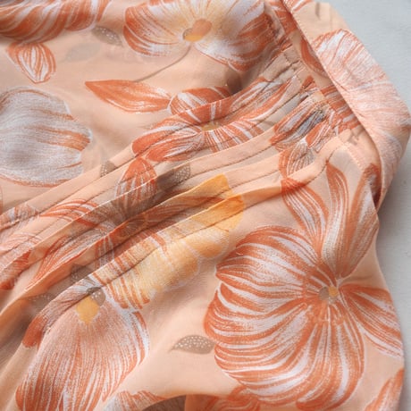 vintage sheer oversized floral blouse