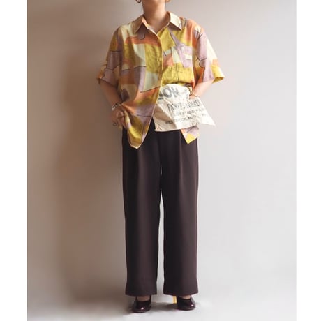 "Kathy Che" abstract print s/s blouse