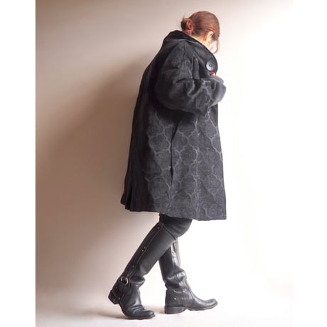 "Painted pony" abstract flare coat