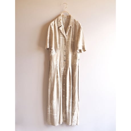 80s graffiti print s/s maxi dress