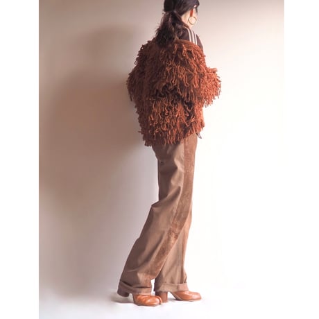 vintage loop fringe cropped cardigan