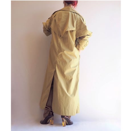 80s〜 euro vintage pistàcchio design trench coat