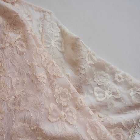 60s "Odette Barsa" lace ruffle night robe