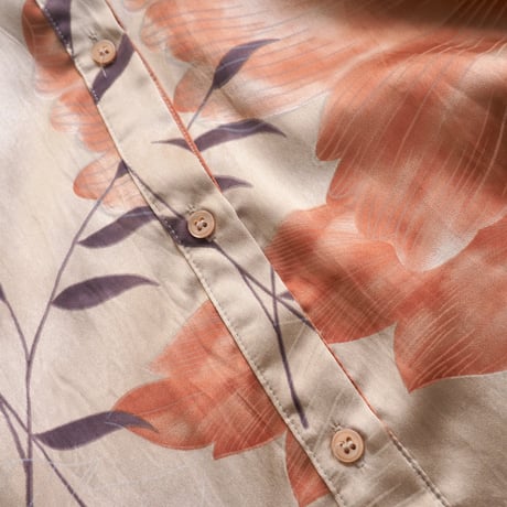 90s floral satin blouse