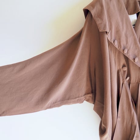 vintage asymmetry design shirt jacket