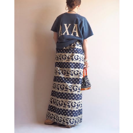 70s "Nelly De Grab" sheer metallic maxi skirt