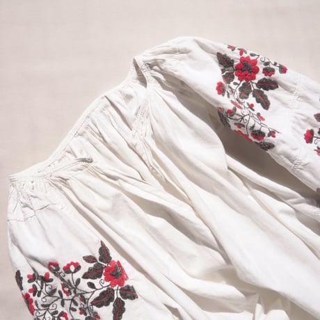 vintage ukrainian embroidered midi dress