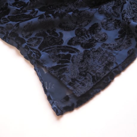 "Carol Little sport" floral velvet sheer blouse