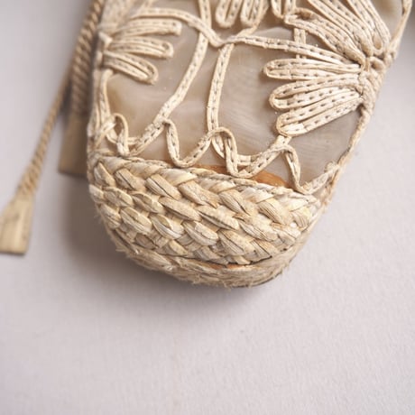 "stuart weitzman" sheer floral espadrilles