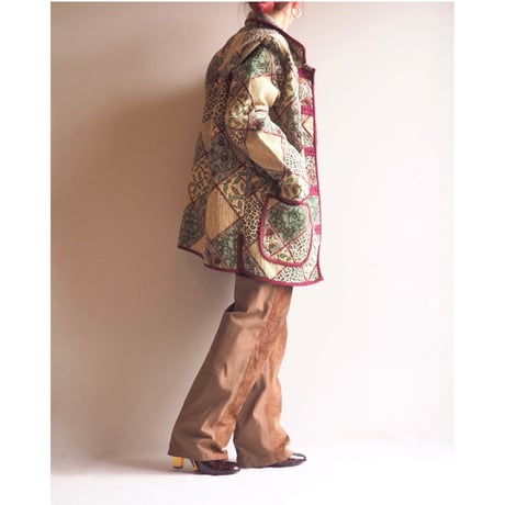 "BLAIR" floral pattern tapestry jacket