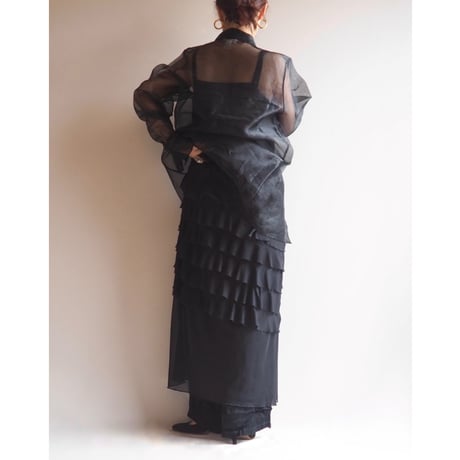 "ISLE by Melin Kogan" tiered ruffle camisole maxi dress
