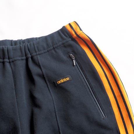 80s "Adidas" black × orange track pants