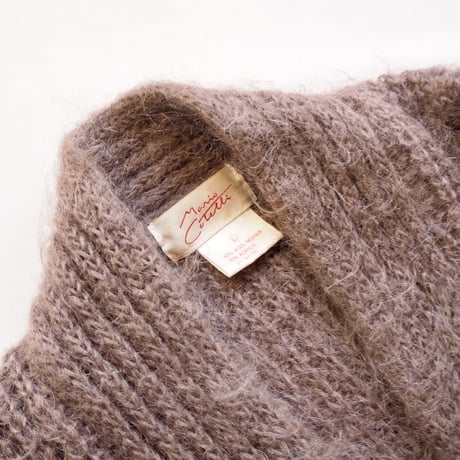 vintage brown mohair cardigan