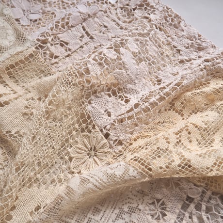 original remake lace patchwork maxi skirt 【D】
