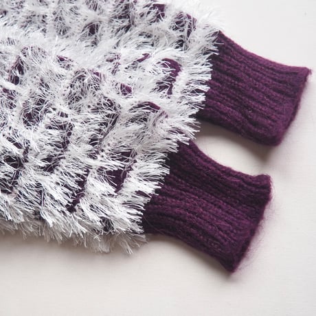 "Sangang" shaggy design knit cardigan