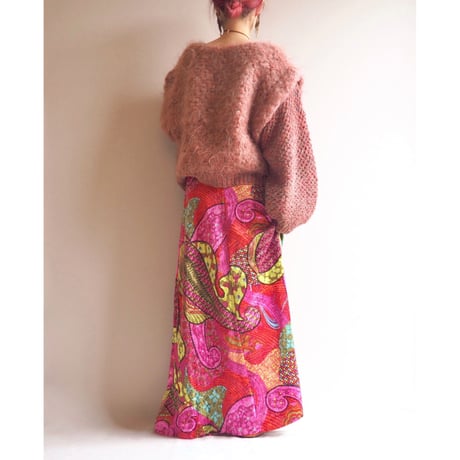 vintage hand knit mohair design sweater