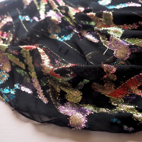 80s "PATRA" abstract metallic blouse
