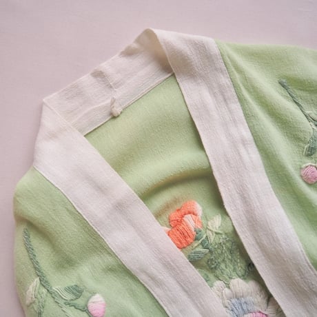 30〜40s floral embroidered robe