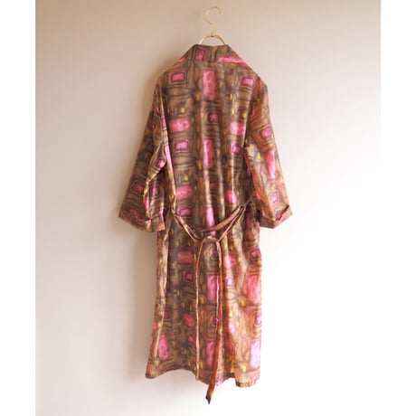 60〜70s abstract semi sheer nylon coat