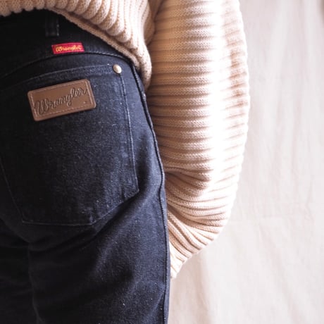 80s wrangler black denim pants