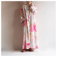 80s "Mary Mcfadden" floral house maxi dress