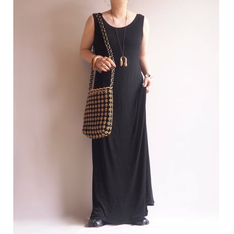 90s "Ronni Nicole" elastic sleeveless maxi dress